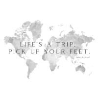 Mapa Life's a trip world map, Blursbyai, 40 × 26.7 cm