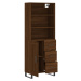 vidaXL Skříň highboard hnědý dub 69,5 x 34 x 180 cm kompozitní dřevo