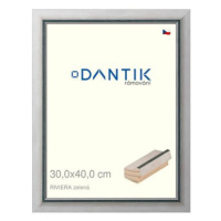 DANTIK rámeček 30 × 40, RIVIERA zelený plexi čiré