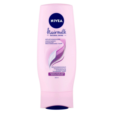 NIVEA Hairmilk Natural Shine Pečující kondicionér 200 ml