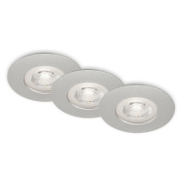 BRILONER LED vestavná svítidla, pr.9 cm, 3x LED, 4,9 W, 480 lm, matný chrom BRI 7036-034