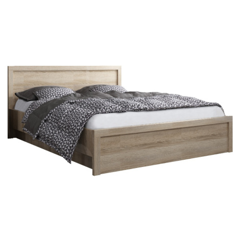 Postel s úložným prostorem, 140x200, dub sonoma, JESI NEW Tempo Kondela