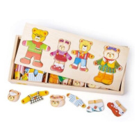 Bigjigs Toys Oblékací puzzle Medvědí rodinka