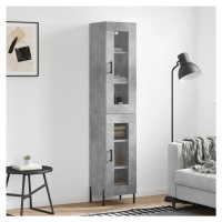 vidaXL Skříň highboard betonově šedá 34,5x34x180 cm kompozitní dřevo