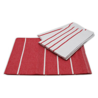 Trade Concept Kuchyňská utěrka z egyptské bavlny Červené pruhy, 50 x 70 cm, sada 3 ks