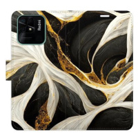 iSaprio flip pouzdro BlackGold Marble pro Xiaomi Redmi 10C