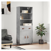 vidaXL Skříň highboard betonově šedá 69,5x34x180 cm kompozitní dřevo