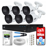 Set Kamer Pro Domácí Monitorování 6x Venkovní Poe Ip Kamera 8Mpx 4K Dmss