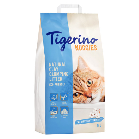 Kočkolit Tigerino Nuggies - Fresh Cotton - Dvojbalení 2 x 14 l
