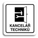 Accept Piktogram "kancelář techniků" (80 × 80 mm) (bílá tabulka - černý tisk)