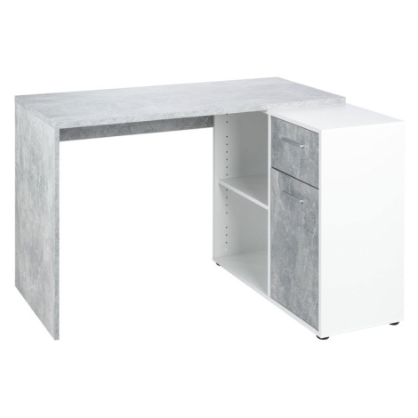 Psací stůl se skříňkou, beton/bílá Livarno