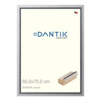 DANTIK rámeček 50 × 70, RIVIERA modrý plexi čiré