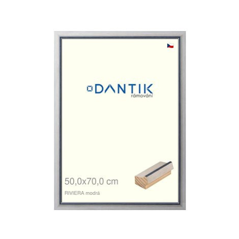 DANTIK rámeček 50 × 70, RIVIERA modrý plexi čiré