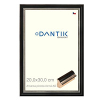 DANTIK rámeček 20 × 30, ANIVERSA piccola černý AG sklo čiré