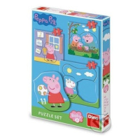 Puzzle Set Baby Peppa Pig rodina (3-5 dílků) - puzzle z kategorie Maxi dílky