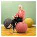 Sedací míč na cvičení Sitting Ball Felt / nosnost 100 kg / O 65 cm / 100% polyester / lososová V