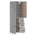 vidaXL Skříň highboard šedá sonoma 69,5 x 34 x 180 cm kompozitní dřevo