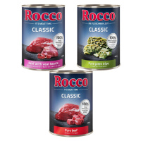 Rocco Classic 24 x 400 g - Hovězí mix: hovězí, hovězí/telecí srdce, hovězí/bachor
