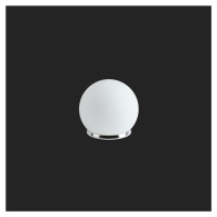 OSMONT 50532 BIANCA 1 stolní skleněná lampa chrom / bílá IP40 25W E27