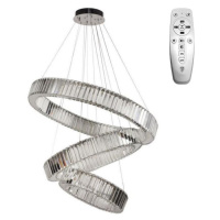LED Stmívatelný lustr na lanku LED/115W/230V 3000-6500K chrom + dálkové ovládání