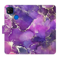 iSaprio flip pouzdro Purple Marble pro Xiaomi Redmi 9C