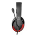 Marvo HG9022, sluchátka s mikrofonem, ovládání hlasitosti, černo-červená, 7.1 (virtualně), LED,p