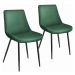 tectake 404921 sada 2 židlí monroe v sametovém vzhledu - tmavě zelená - tmavě zelená