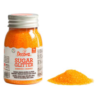 Dekorační cukr 100g oranžový jemný - Decora