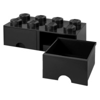 Úložný box LEGO, 2 šuplíky, velký (8), černá - 40061733