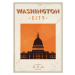 Ilustrace Typographic Washington City Poster Design, kursatunsal, 30 × 40 cm