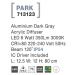 NOVA LUCE venkovní sloupkové svítidlo PARK hliník tmavě šedá akrylový difuzor LED 6W 3000K 220-2