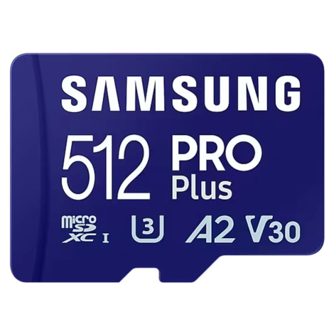 Samsung micro SDXC 512GB PRO Plus + SD adaptér MB-MD512SA/EU Modrá