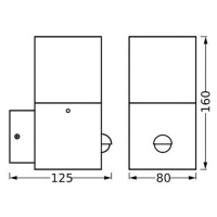 LEDVANCE Venkovní nástěnné svítidlo LEDVANCE Endura Classic Figo Square, senzor