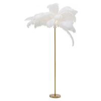 KARE Design Stojací lampa Feather Palm - bílá, 165cm
