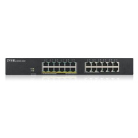 Zyxel GS1900-24EP, 24-port GbE L2, 12 Port PoE Smart Switch, rackmount, 130 Watt