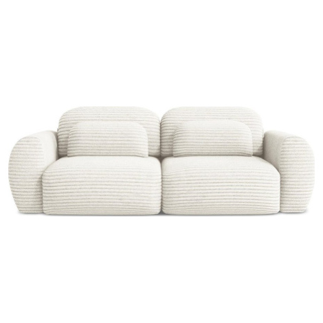 Béžová manšestrová rozkládací/s úložným prostorem pohovka 266 cm Kini – Makamii