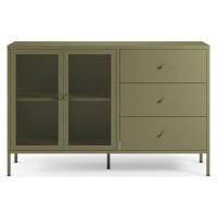 Zelená kovová komoda 140x90x40 cm Fayna – Marckeric