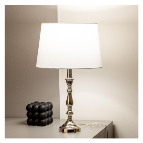 Brilagi - Stolní lampa CERIA 1xE27/60W/230V pr. 30 cm lesklý chrom/bílá 1xEG78312+1xEG781035