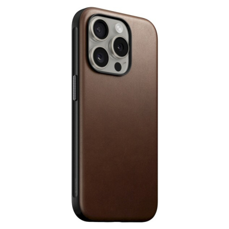 Nomad Modern Leather Case, brown - iPhone 15 Pro (NM01614685) Hnědá