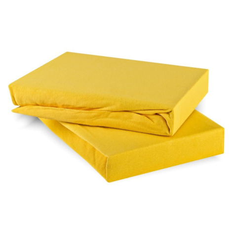 Prostěradlo světle žluté jersey EMI, Plachta 90x200