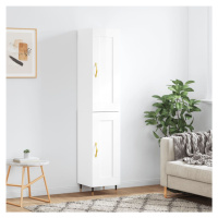 vidaXL Skříň highboard bílá s vysokým leskem 34,5x34x180 cm kompozit