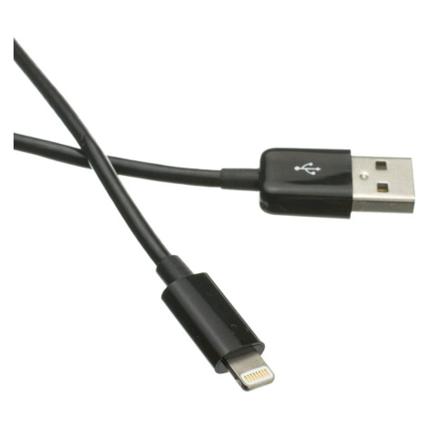 C-TECH kabel USB 2.0 Lightning (IP5 a vyšší) nabíjecí a synchronizační kabel, 2m, černá - CB-APL