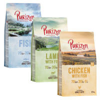 Míchané balení Purizon Adult – 3 x 2,5 kg - kuře & ryba, jehněčí & ryba, ryba