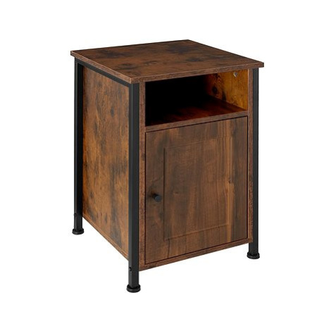 TecTake Noční stolek Blackburn 40 × 42 × 60,5 cm - Industrial tmavé dřevo