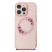 Guess IML Flowers Ring MagSafe Zadní Kryt pro iPhone 16 Pro Pink