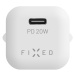 FIXED Mini nabíječka s USB-C výstupem a podporou PD 20W bílá