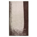 Tmavě hnědo-krémový pratelný koberec 80x50 cm - Vitaus