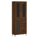 vidaXL Skříň highboard hnědý dub 69,5 x 34 x 180 cm kompozitní dřevo