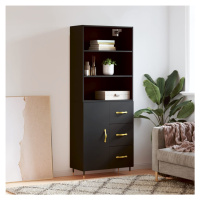 vidaXL Skříň highboard černá 69,5 x 34 x 180 cm kompozitní dřevo