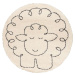 Béžový antialergenní dětský koberec ø 160 cm Fluffy Sheep - Yellow Tipi